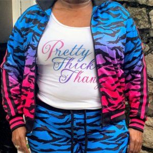 WOMEN PLUS TIGER CAMO TRACK SUITS